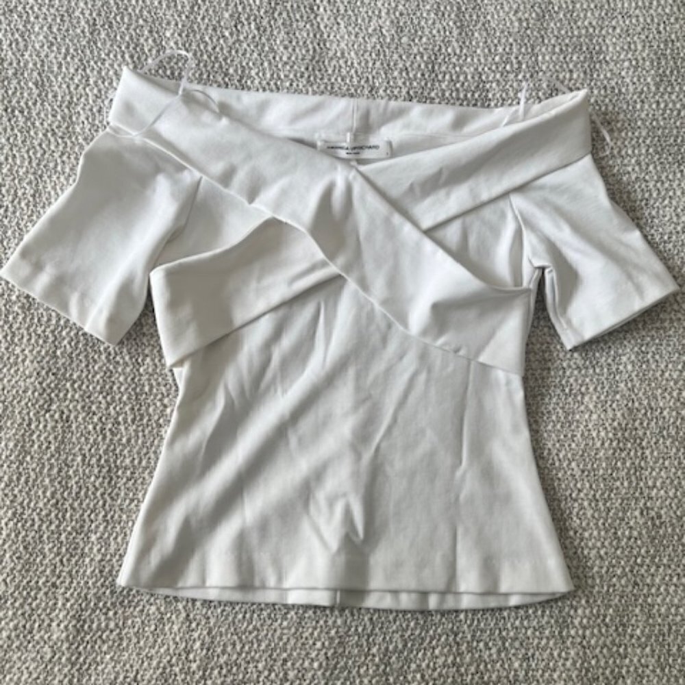 Amanda Uprichard Knit Criss Cross Top